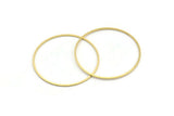 Brass Circle Connector, 40 Raw Brass Circle Connectors (40x0.80mm) Bs 1110