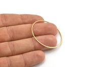 Brass Circle Connector, 40 Raw Brass Circle Connectors (40x0.80mm) Bs 1110