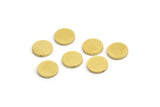 Brass Round Tag, 24 Raw Brass Round Stamping Blanks, Findings (8x1mm) A4133
