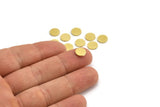 Brass Round Tag, 24 Raw Brass Round Stamping Blanks, Findings (8x1mm) A4133