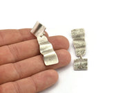 Küpe Çivisi, 2 Antik Gümüş Kaplama Pirinç - Düzensiz Şekilli Çivili Küpeler - Gümüş Küpeler - Küpeler (50x13x1,2 mm) N2145