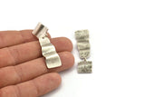 Küpe Çivisi, 2 Antik Gümüş Kaplama Pirinç - Düzensiz Şekilli Çivili Küpeler - Gümüş Küpeler - Küpeler (50x13x1,2 mm) N2145
