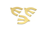 Brass Bird Blank, 12 Raw Brass Bird Shaped Blanks, Bird Findings (19x21x0.60mm) A4336