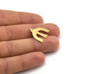 Brass Bird Blank, 12 Raw Brass Bird Shaped Blanks, Bird Findings (19x21x0.60mm) A4336