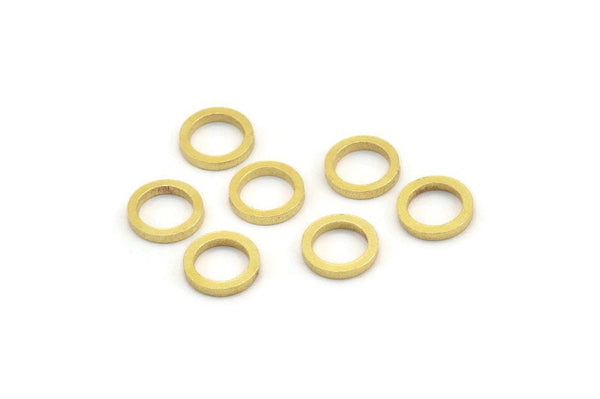 8mm Circle Connectors - Raw Brass Circle Connectors (8x1.2mm) N0437