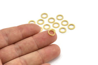 8mm Circle Connectors - Raw Brass Circle Connectors (8x1.2mm) N0437