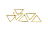 Brass Triangle Ring, 24 Raw Brass Triangle Rings, Triangle Connectors (22x19x1mm) A4161