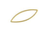 Brass Marquise Ring , 50 Raw Brass Marquise Ring, Connector, Charms (16x41x0.80mm) Bs 1167