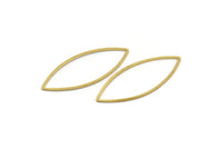Brass Marquise Ring , 50 Raw Brass Marquise Ring, Connector, Charms (16x41x0.80mm) Bs 1167
