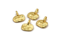 Gold Horse Charm, 2 Gold Plated Brass Horse Charms With 1 Loop, Pendants, Jewelry Findings (14x16mm) N2133