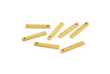 Tiny Gold Bar, 12 Gold Plated Brass Bars (15x2x1mm) A0856