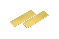 Brass Geometric Bar, 10 Raw Brass Rectangle Stamping Blanks, Customized Bar, Necklace Pendants (50x15x0.80mm) A0844