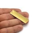 Brass Geometric Bar, 10 Raw Brass Rectangle Stamping Blanks, Customized Bar, Necklace Pendants (50x15x0.80mm) A0844
