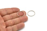 Antik Gümüş Daire Konnektörü, 25 Antik Gümüş Kaplama Daire Konnektörü (20 mm) Bs-1107 H0162