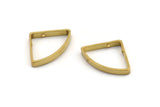 Brass Triangle Charm, 12 Raw Brass Triangles with 2 Holes (20x15x2.4x0.7mm) BS 2328