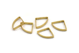 Brass Triangle Charm, 12 Raw Brass Triangles with 2 Holes (20x15x2.4x0.7mm) BS 2328