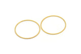 32mm Circle Connectors, 8 Gold Plated Brass Circle Connectors (32x0.80mm) A3884