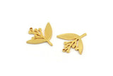 Gold Flower Charm, 8 Gold Plated Brass Lily Flower Charms With 1 Hole, Charm Pendants (19x18x1mm) A3076 H0132