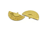 Brass Sun Pendant, Raw Brass Textured Sunny Pendants With 1 Loop, Charms, Earrings, Findings (38x22mm) N1012