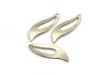Silver Marquise Charm, 6 Antique Silver Plated Brass Marquise Charms With 1 Hole (40mm) Bs 1315