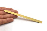 Raw Brass Cuff - 2 Raw Brass Cuff Bracelet Blank Bangles With 2 Holes (10x145x1mm) BRC005