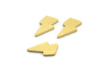 Brass Lightning Blank, 50 Raw Brass Lightning Shaped Blanks, Findings (12x7x1mm) A4189