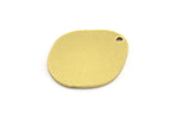 Brass Pear Charms, 12 Raw Brass Pear Shaped Stamping Blanks With 1 Hole, Earrings, Findings (21x18x1mm) D0747
