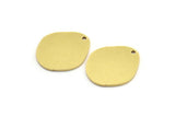 Brass Pear Charms, 12 Raw Brass Pear Shaped Stamping Blanks With 1 Hole, Earrings, Findings (21x18x1mm) D0747