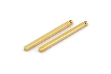 Tiny Necklace Bar, 6 Gold Plated Brass Bar Connectors, Necklace, Earring, Bracelet Findings With 1 Hole (2x30mm) BS 1780