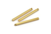 Tiny Necklace Bar, 6 Gold Plated Brass Bar Connectors, Necklace, Earring, Bracelet Findings With 1 Hole (2x30mm) BS 1780