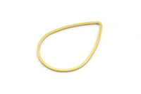 Brass Drop Connector, 50 Raw Brass Drop Connectors (32x22x0.8mm) Bs 1137