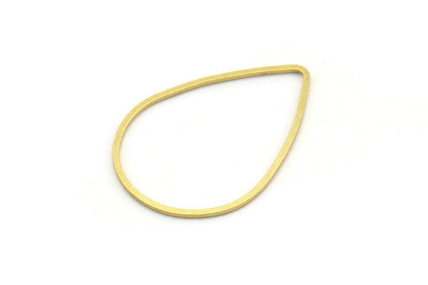 Brass Drop Connector, 50 Raw Brass Drop Connectors (32x22x0.8mm) Bs 1137