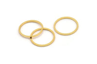 17mm Circle Connectors, 12 Gold Plated Brass Circle Connectors (17x1x1mm) Bs 1097