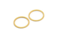 17mm Circle Connectors, 12 Gold Plated Brass Circle Connectors (17x1x1mm) Bs 1097