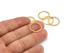 17mm Circle Connectors, 12 Gold Plated Brass Circle Connectors (17x1x1mm) Bs 1097