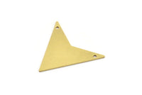 Arrow Triangle Pendant, 10 Raw Brass Triangle Pendants With 2 Holes (33x33x33x0.80 Mm) Brass 045 A0114
