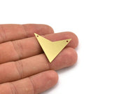 Arrow Triangle Pendant, 10 Raw Brass Triangle Pendants With 2 Holes (33x33x33x0.80 Mm) Brass 045 A0114