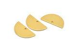 Semi Circle Pendant, 4 Gold Plated Brass Semi Circle Blanks With 1 Hole (21x10x0.80mm) BS 1725