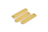 D Shape Rings - 4 Gold Plated Brass D Shape Connectors With 1 Hole  (27.5x6.5x1mm) BS 1933