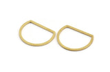 D Shape Rings, 50 Raw Brass D Shape Connectors, Rings (14x18x0.80mm) A4595