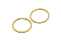 18mm Circle Connectors, 50 Raw Brass Circle Connectors (18x1x1mm)  BS 1096
