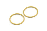 18mm Circle Connectors, 50 Raw Brass Circle Connectors (18x1x1mm)  BS 1096