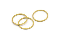 18mm Circle Connectors, 50 Raw Brass Circle Connectors (18x1x1mm)  BS 1096