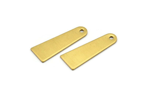 Pirinç Boş Konnektör, Ham Pirinç Damgalama Etiketleri (10x28mm) D0263 / N0683