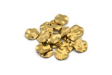 Brass Round Charm, 24 Raw Brass Wavy Round Charms With 1 Hole, Findings (10x0.80mm) D1271