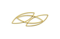 Brass Marquise Ring , 50 Raw Brass Marquise Ring, Connector, Charms (16x41x0.80mm) Bs 1167