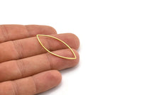 Brass Marquise Ring , 50 Raw Brass Marquise Ring, Connector, Charms (16x41x0.80mm) Bs 1167