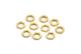 Brass Hexagon Ring, 100 Raw Brass Hexagonal Rings (6x1mm) D0012
