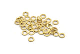 Brass Hexagon Ring, 100 Raw Brass Hexagonal Rings (6x1mm) D0012