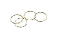 Antik Gümüş Daire Konnektörü, 25 Antik Gümüş Kaplama Daire Konnektörü (20 mm) Bs-1107 H0162
